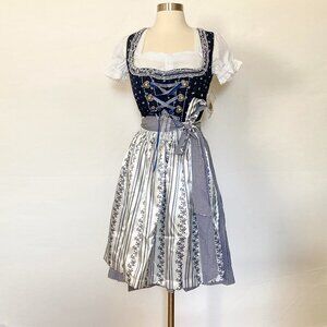 FUCHS TRACHTENMODEN Women's Dirndl, Blue/White, 38